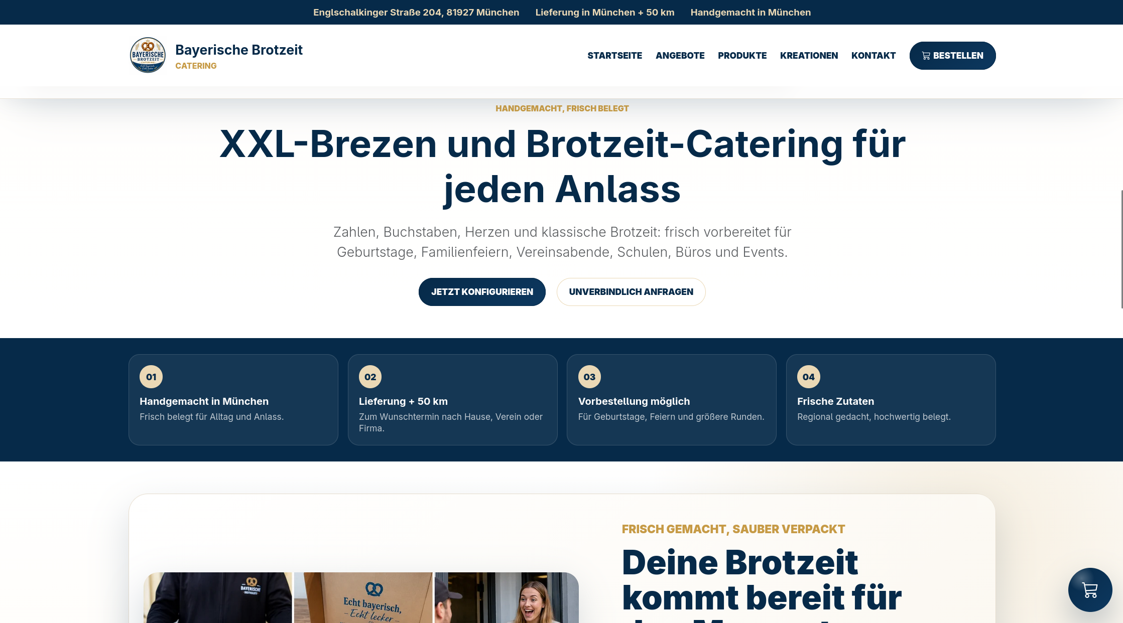 Bayerischebrotzeit Catering Website